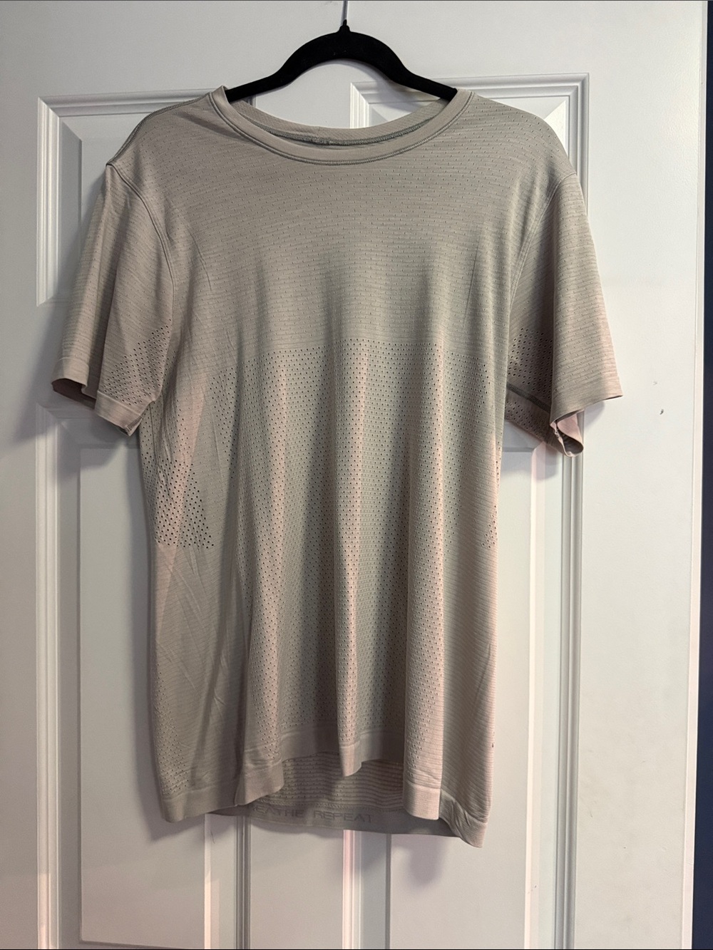 Light Grey Perforated Athletic Tee